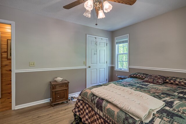 45 8 Point Trl, Blairsville, GA 30512 - bedroom with a ceiling fan, baseboards, and wood finished floors