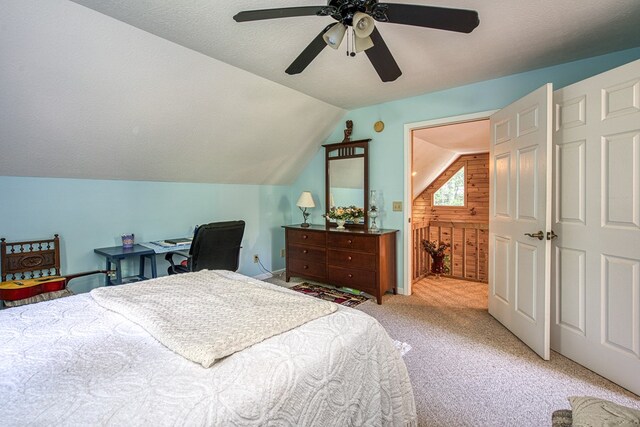 45 8 Point Trl, Blairsville, GA 30512 - bedroom with carpet flooring, ceiling fan, and lofted ceiling
