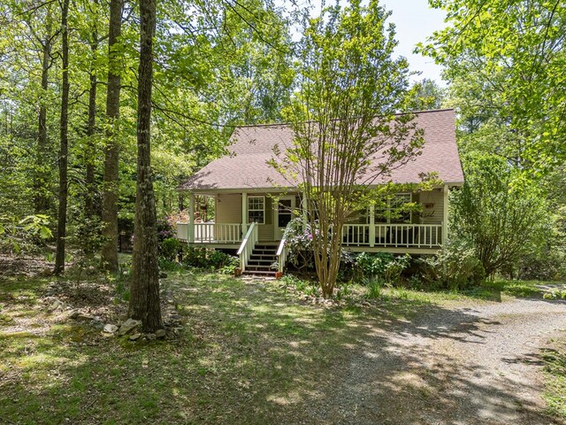 45 8 Point Trl, Blairsville, GA 30512 - view of front facade with a porch and roof with shingles