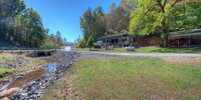 view of dirt / gravel road