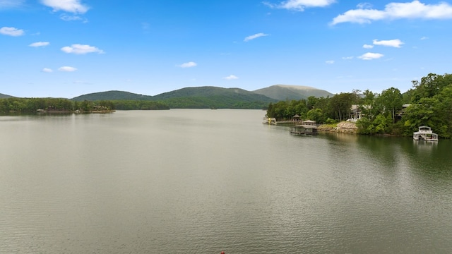 view of water feature featuring a mountain view