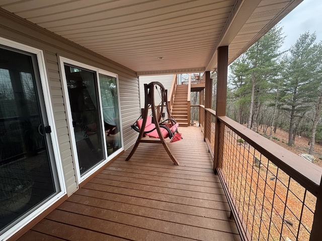 view of wooden deck