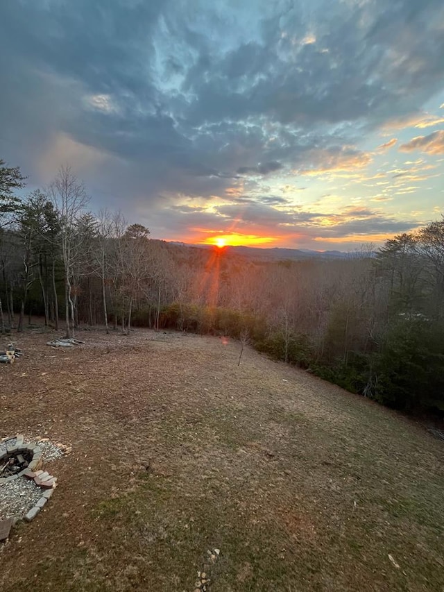 view of nature at dusk