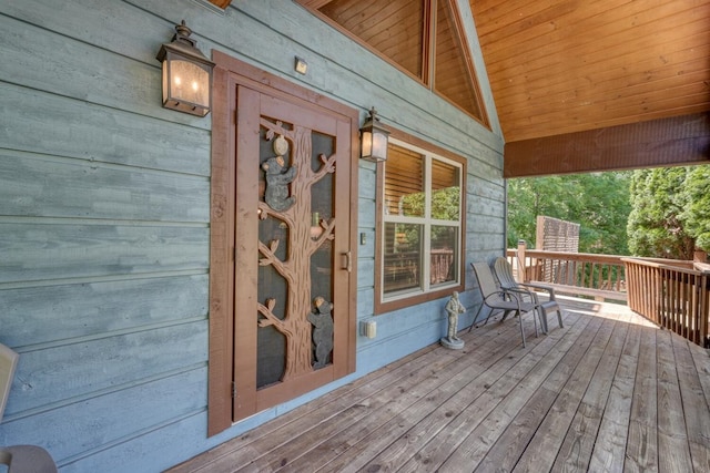 602 Mill Ridge Rd, Hiawassee, GA 30546 - view of wooden porch