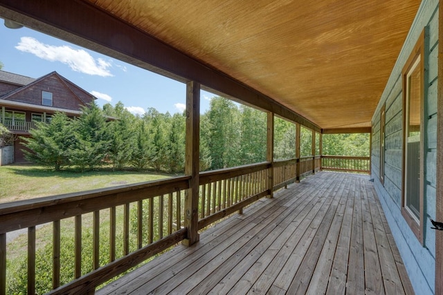 602 Mill Ridge Rd, Hiawassee, GA 30546 - wooden terrace with a lawn