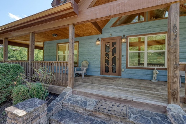 602 Mill Ridge Rd, Hiawassee, GA 30546 - property entrance with covered porch