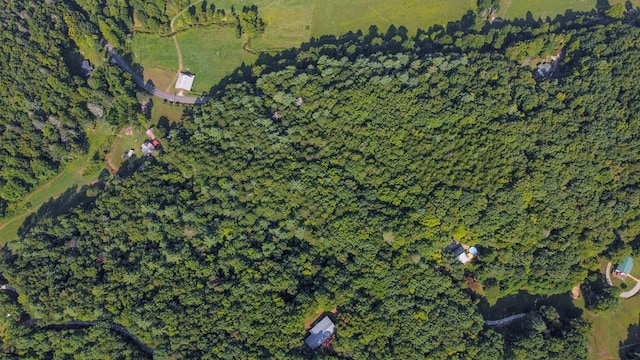 aerial view with a rural view