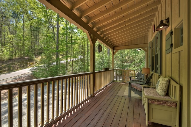 view of wooden deck