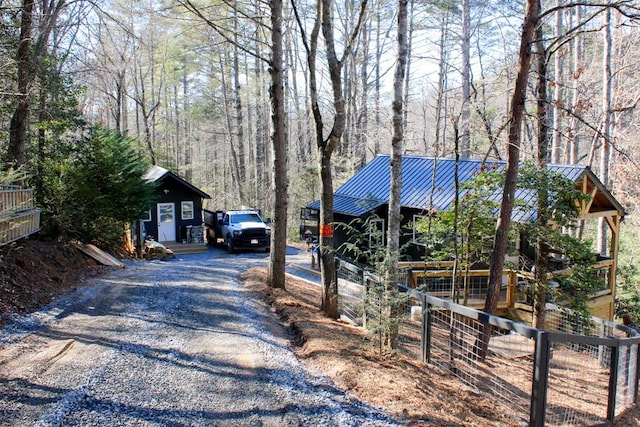 view of street with driveway