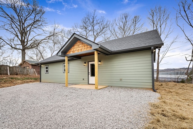 view of front of house with a patio area