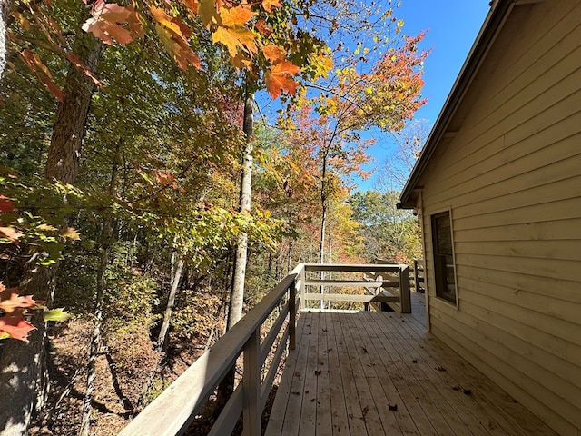 view of wooden deck