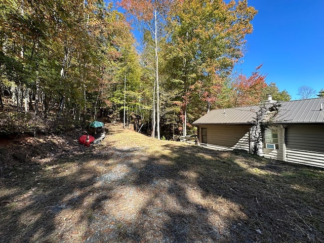 view of yard featuring cooling unit