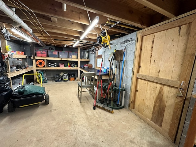 view of storage area