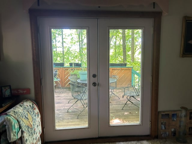 entryway with french doors