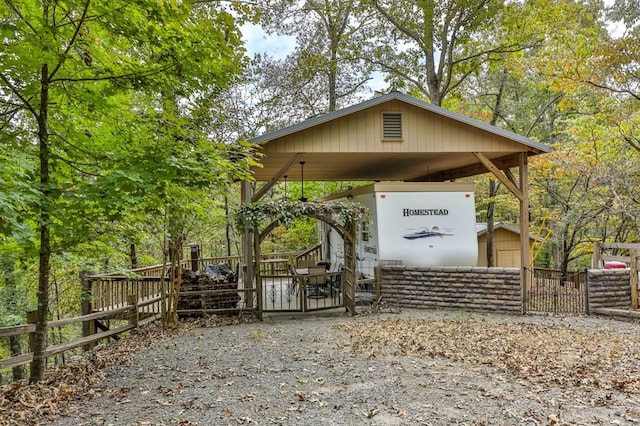 exterior space featuring a wooden deck