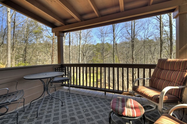 view of sunroom