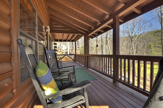 view of wooden deck