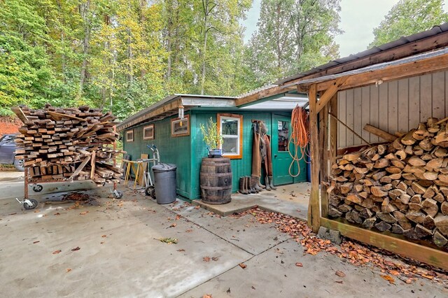 view of home's exterior with a patio area