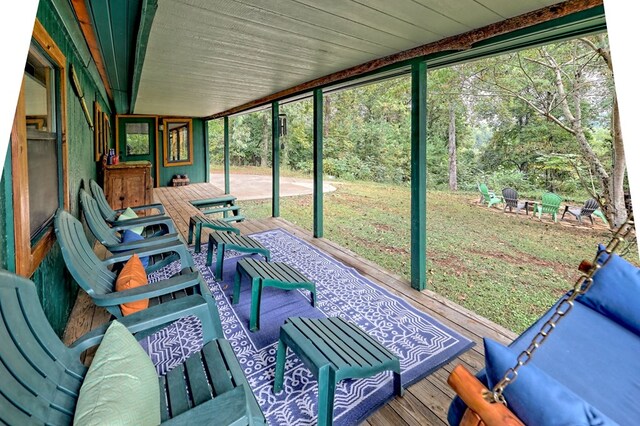 view of sunroom