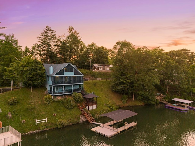 137 Kilmoore Ln, Hayesville, NC 28904 - view of subject property featuring a nearby body of water and a tree filled landscape