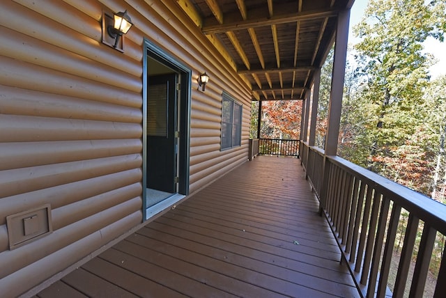 view of wooden terrace