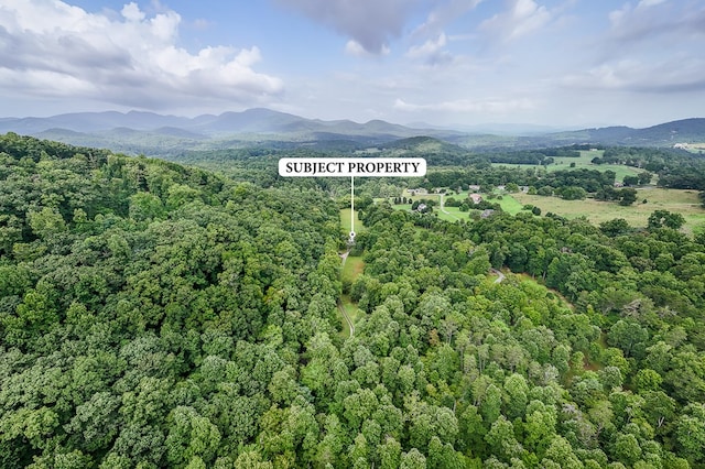 exterior space featuring a mountain view