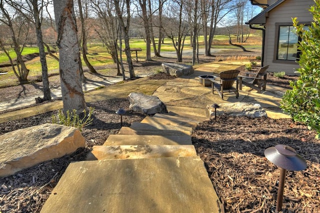 view of yard with a patio