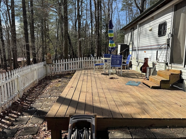 view of wooden deck