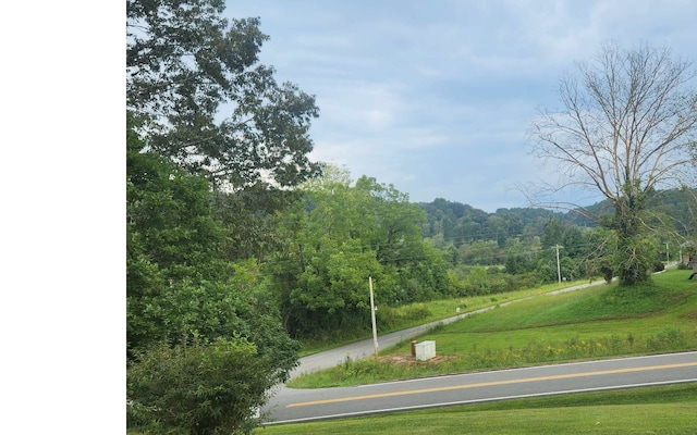 view of home's community with a wooded view