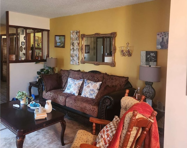 view of carpeted living area
