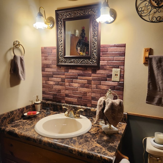 half bathroom with vanity