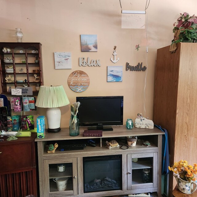 view of bar area