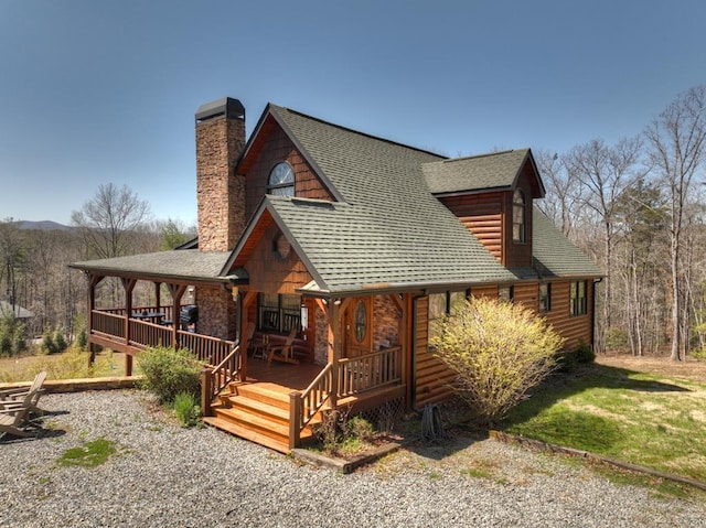 view of front facade with covered porch