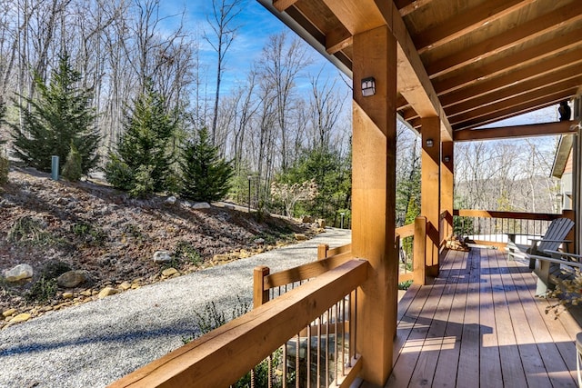 view of wooden terrace