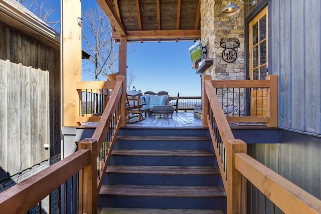 view of wooden deck