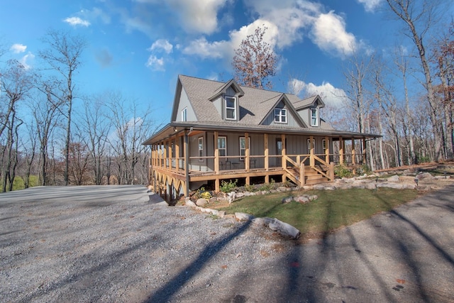 farmhouse with a porch