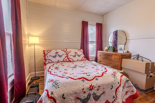 bedroom featuring wood-type flooring