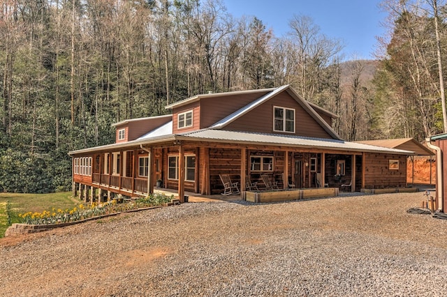 view of front of house with a patio