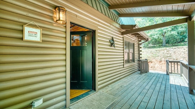 view of wooden deck