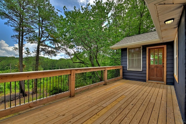 view of wooden terrace