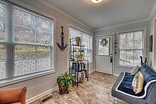 view of sunroom