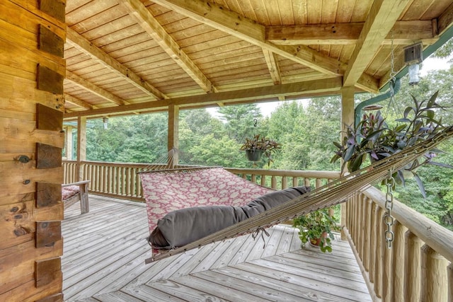 view of wooden terrace