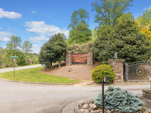 1172 Settlers Ridge Rd, Ellijay, GA 30540 - view of asphalt road with curbs and traffic signs