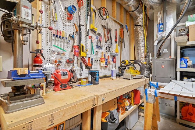 1172 Settlers Ridge Rd, Ellijay, GA 30540 - misc room with a workshop area