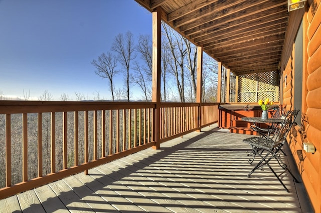 view of wooden terrace