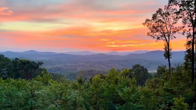 property view of mountains with a view of trees