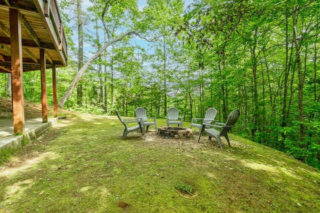 2429 Bullen Gap Rd, Blue Ridge, GA 30513 - view of yard featuring a fire pit
