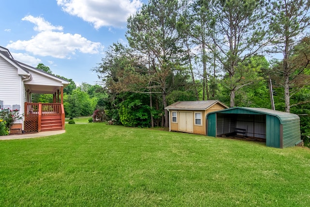 421 Burgess Rd, Ellijay, GA 30540 - view of green lawn with a detached carport