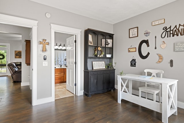 429 Sneaking Creek Dr, Hayesville, NC 28904 - interior space with wood finished floors and baseboards
