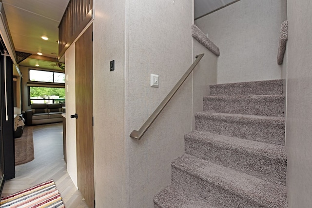 201 Kole Dr, Blairsville, GA 30512 - stairway with wood finished floors